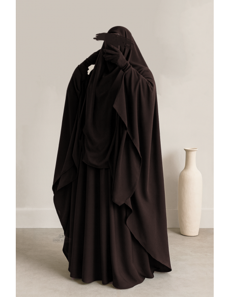 Abaya grande Umm Hafsa - Marrón