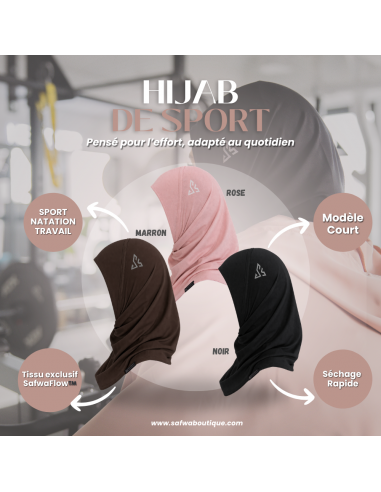 Dame sporthijab SafwaFlow™ lett, pustende og komfortabel-Sport hijab-Maktaba-Ahloulhadith