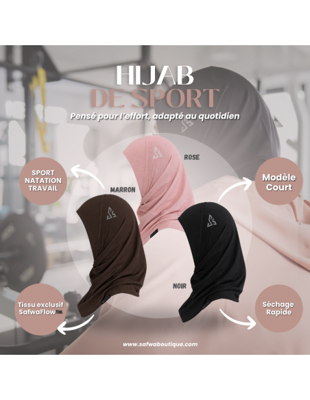 Dames sporthijab SafwaFlow™ licht, ademend en comfortabel