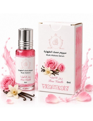 Musc Tahara Rose Vanille – Intimmoschus Alkoholfrei – 6 ml – OudHob | عود الحب-Musk Tahara-Maktaba-Ahloulhadith