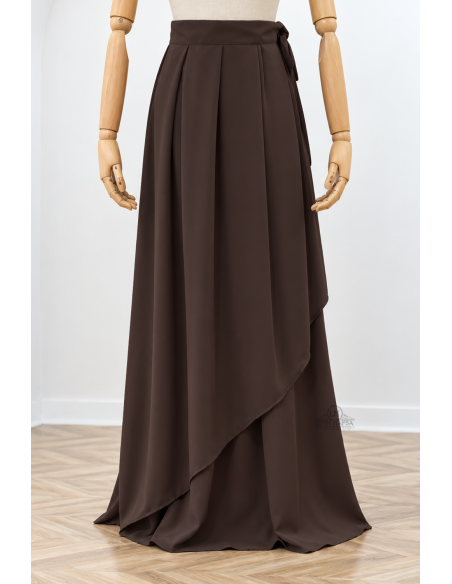 Wrap Skirt by Umm Hafsa - Brown