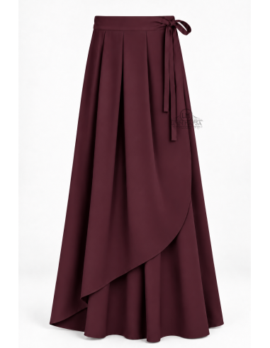 Wikkelrok by Umm Hafsa - Bordeaux-Rok/Sarouel Umm hafsa-Maktaba-Ahloulhadith