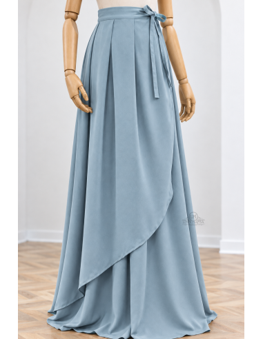 Gonna a Portafoglio by Umm Hafsa - Blu fumé-Gonna/Sarouel Umm hafsa-Maktaba-Ahloulhadith