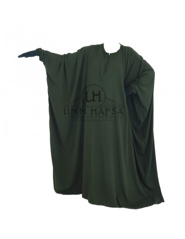 Abaya a farfalla Umm Hafsa - Khaki-Abaya Umm Hafsa-Maktaba-Ahloulhadith
