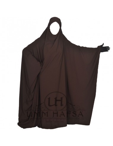 Jilbab Saoudien Classique Umm Hafsa - Marron-‎Umm Hafsa Collection®-Maktaba-Ahloulhadith